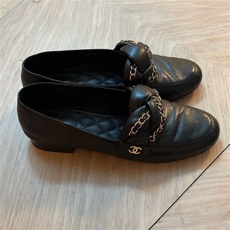 chanel loafers lambskin black|Chanel moccasins shoes.